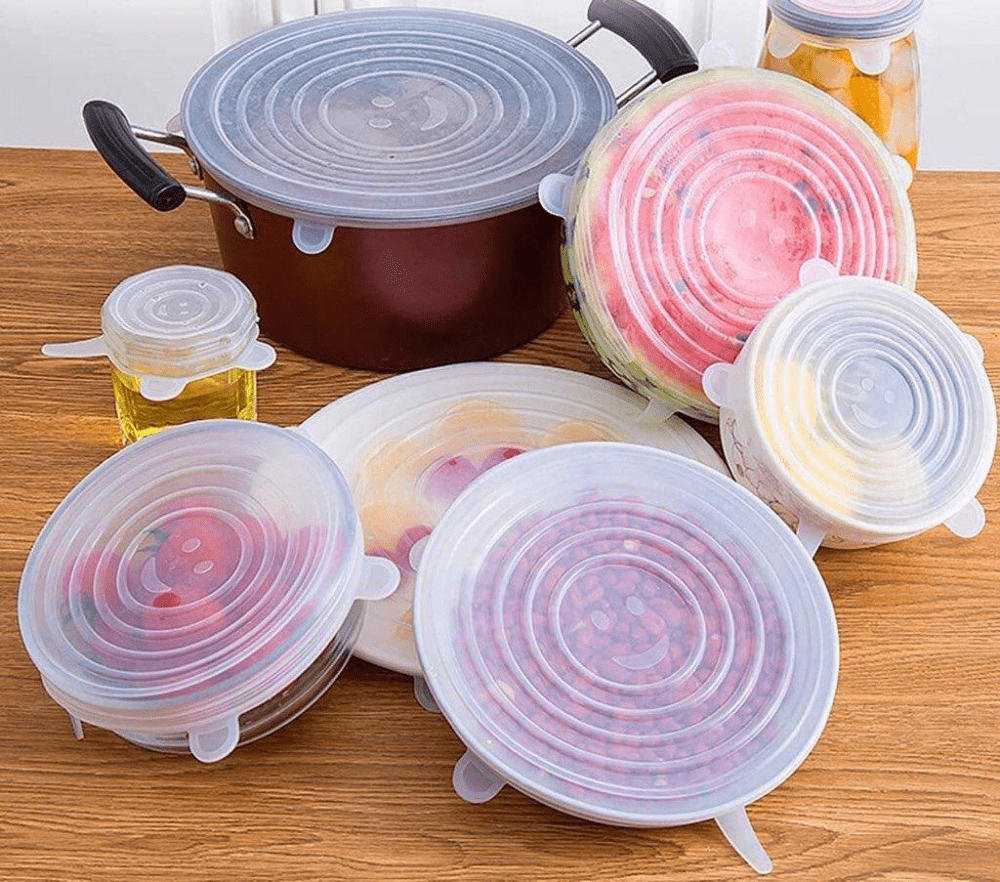 Set de 6 Tapas De Silicona Elásticas para Alimentos Reutilizable freeshipping - Emará