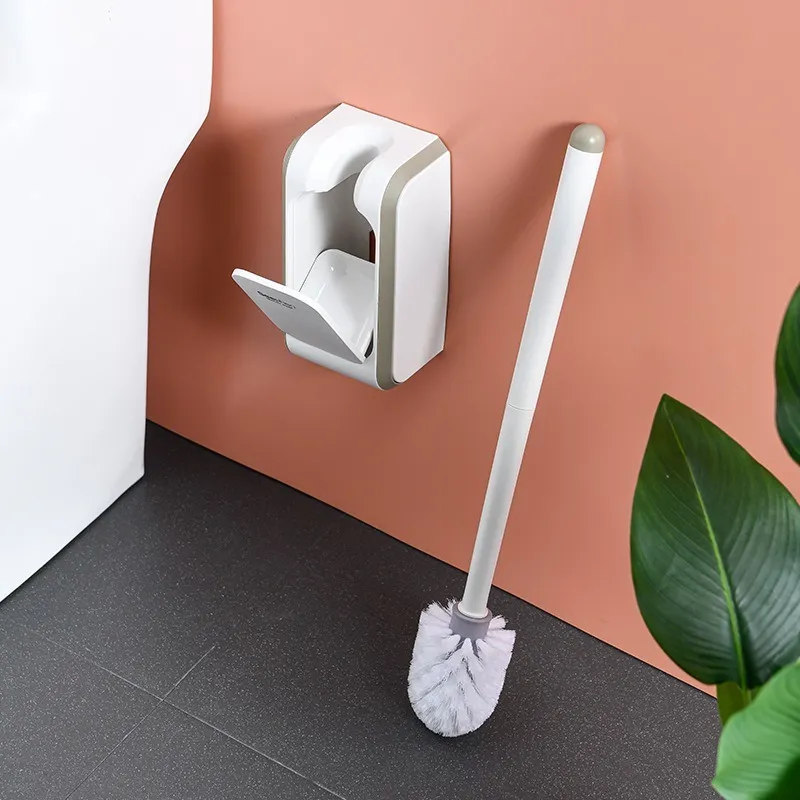 Escobilla Cepillo para Baño con Estuche de Plástico Adhesivo freeshipping - Emará