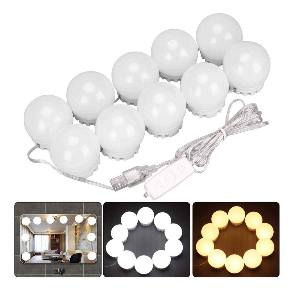 Set 10 Luces Led para Espejo Hollywood Usb freeshipping - Emará