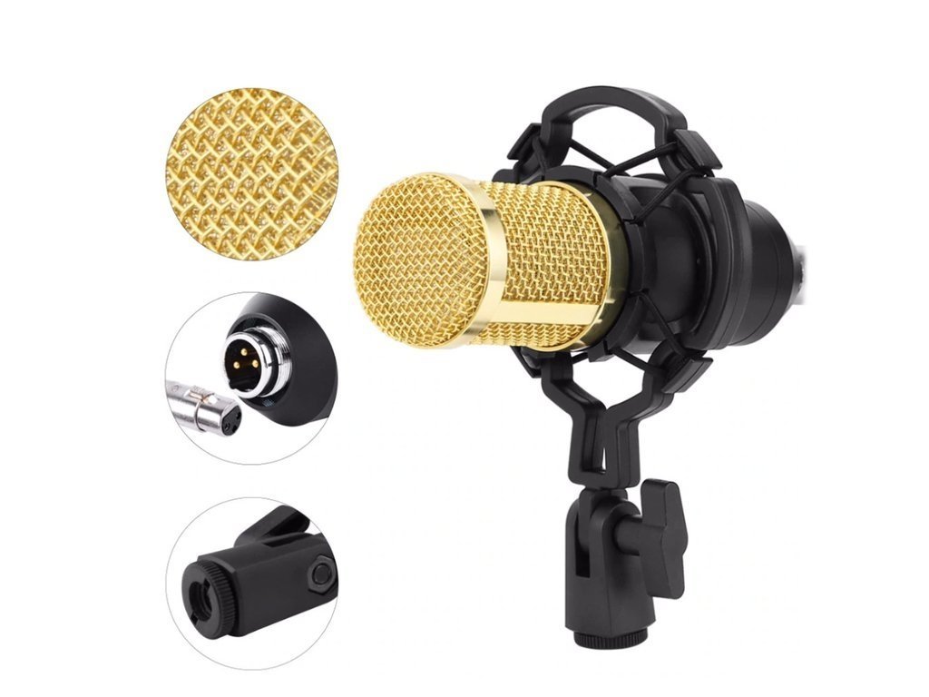 Microfono Condenser Unidireccional Pie de Mesa Shock Mount Youtuber M5 freeshipping - Emará