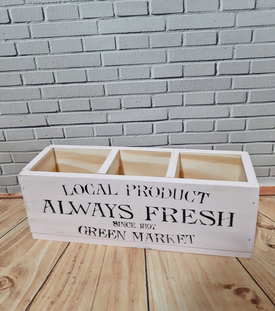 Cajoncito de Madera 30x10x10cm con Frases Estilo acetero 12 Diseños freeshipping - Emará