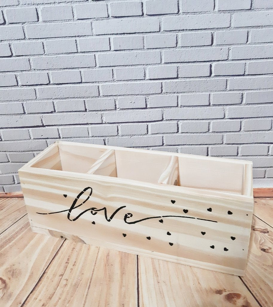 Cajoncito de Madera 30x10x10cm con Frases Estilo acetero 12 Diseños freeshipping - Emará