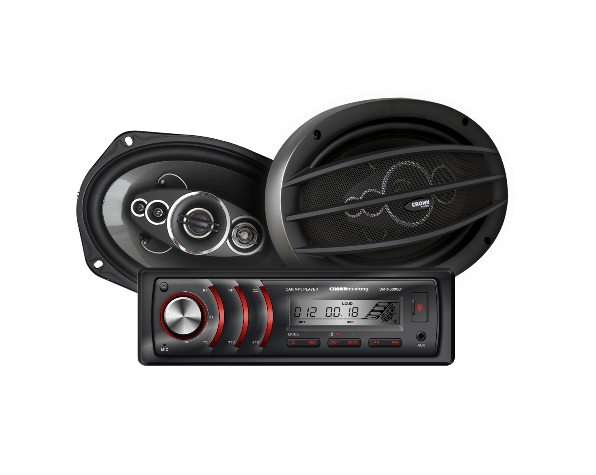 KIT COMBO DMK9000BT Incluye Reproductor Digital Multimedia para el Automobil - Bluetooth, MP3, Lector USB y SD - Autoestéreo + PARLANTES CSG-691 para Automobil de 5 VIAS Groove Line - 6x9 Pulgadas 400W Watts de potencia freeshipping - Emará