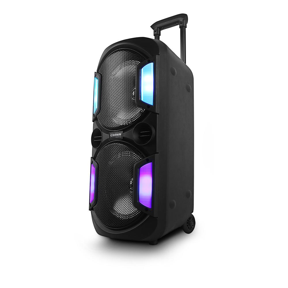 GABINETE ACÚSTICO NUKE-8 BAFLE POTENCIADO DE 3 VÍAS AUTOAMPLIFICADO DOBLE WOOFER 8 Pulgadas- 16.000W PMPO freeshipping - Emará