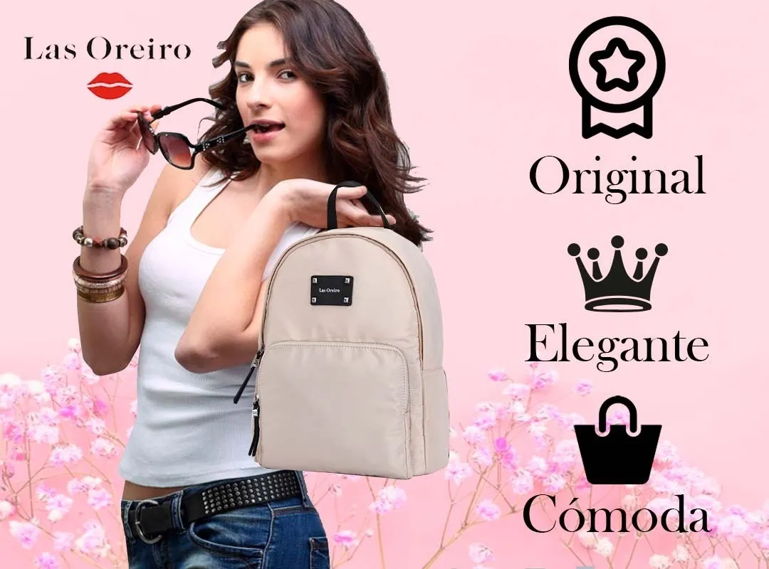 Cartera Mujer Urbana Las Oreiro Liviana Antirrobo Morral freeshipping - Emará