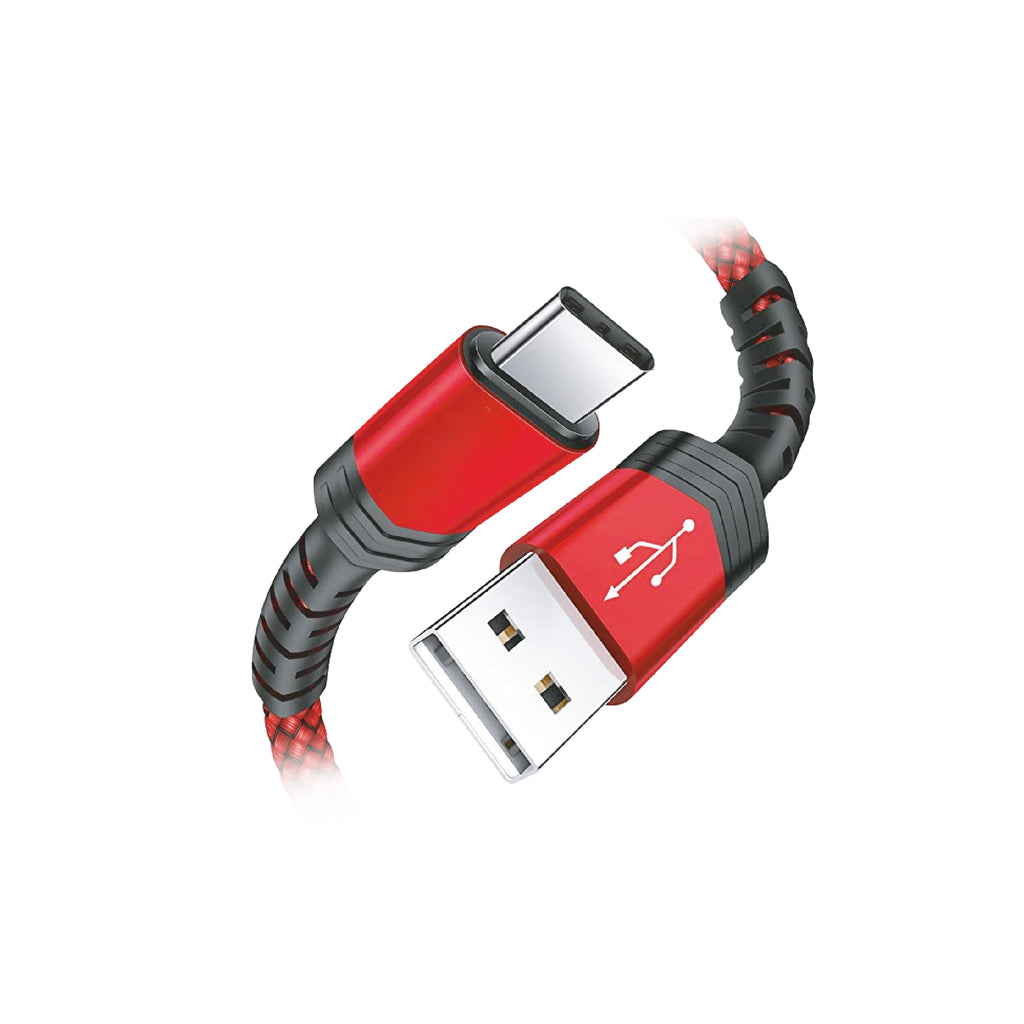 Cable Tipo C - Usb | 2.1 Amper Mallado + Fichas Metalicas