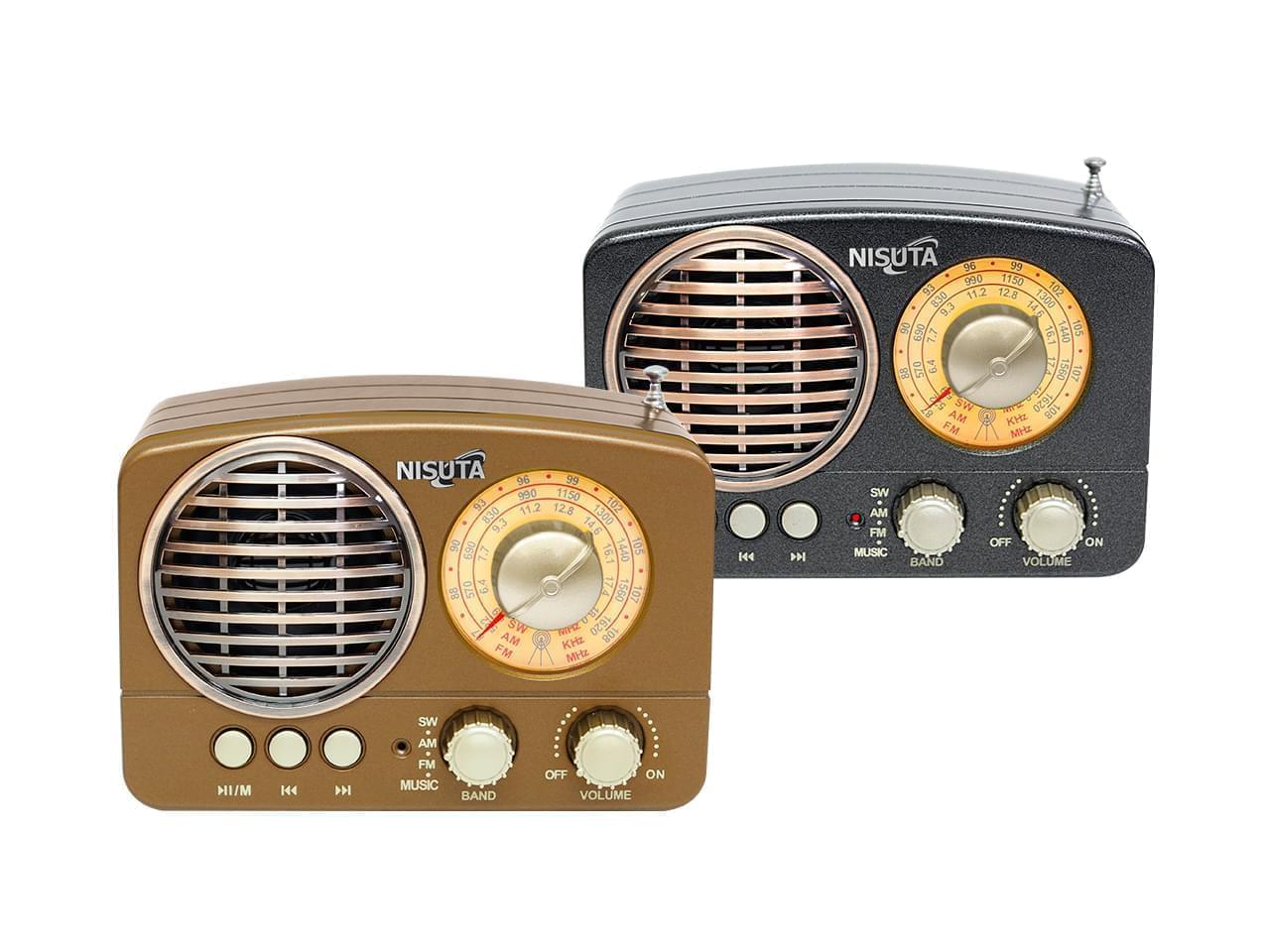 Radio Portátil Vintage Bluetooth AM/FM/SW freeshipping - Emará