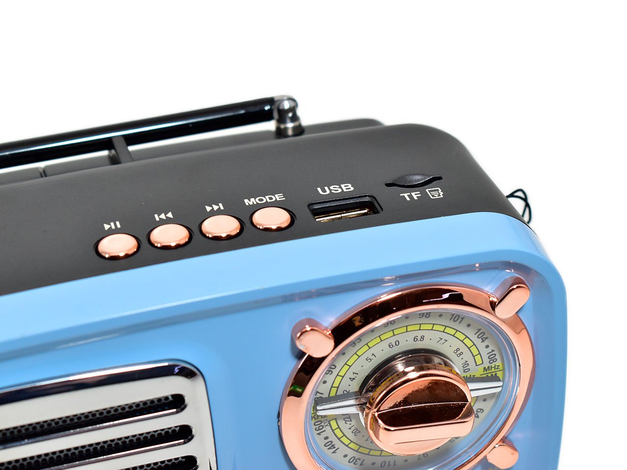 Radio Portátil Vintage Bluetooth AM/FM/SW1/SW2 Nisuta NSRV15 freeshipping - Emará