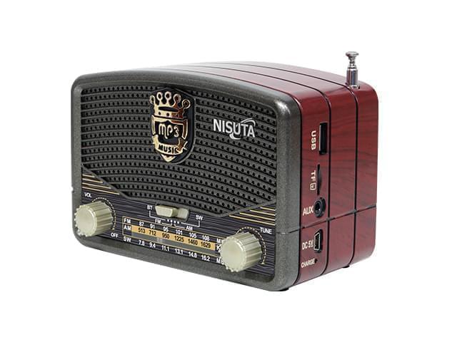 Radio Portátil Vintage Bluetooth AM/FM/SW Nisuta NSRV16 freeshipping - Emará