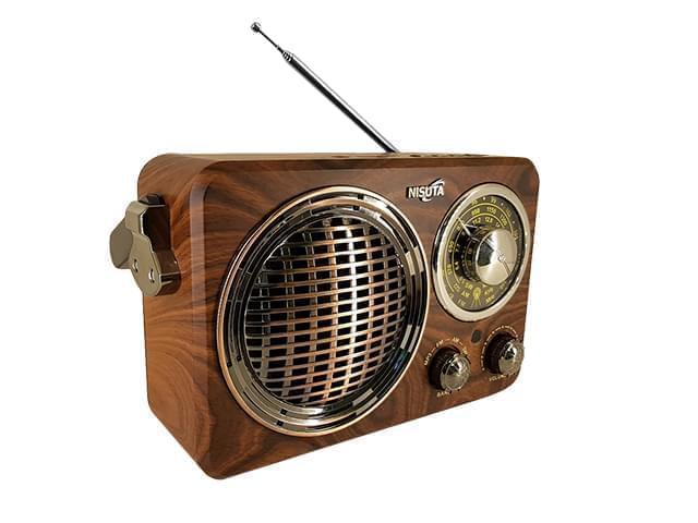 Radio Portátil Vintage Bluetooth AM/FM/SW Nisuta NSRV17 freeshipping - Emará