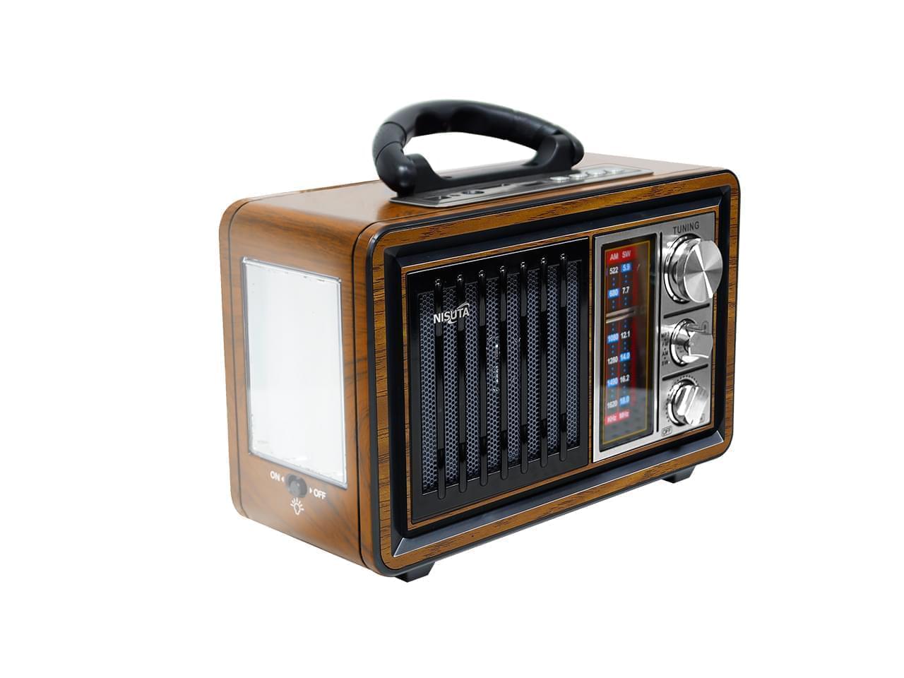 Radio con Led Portátil Vintage Bluetooth AM/FM/SW Nisuta NSRV18 freeshipping - Emará