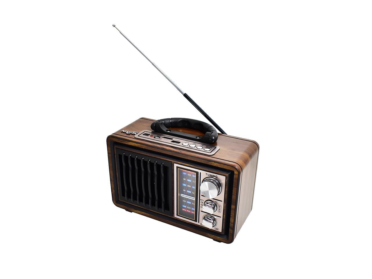 Radio con Led Portátil Vintage Bluetooth AM/FM/SW Nisuta NSRV18 freeshipping - Emará